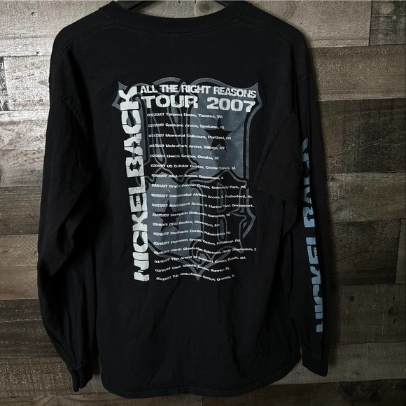 SOLD Nickelback 2007 Tour Long Sleeve Shirt Large - Picture 3 of 4